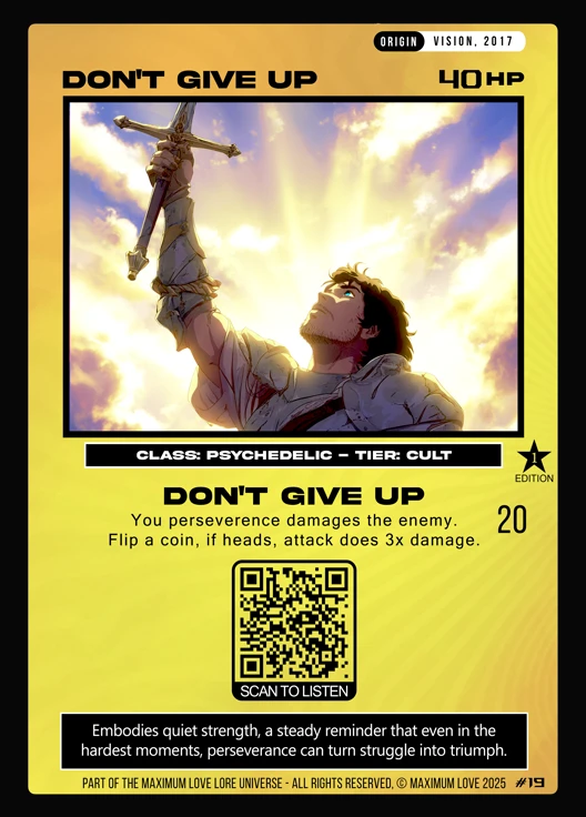 Don't Give Up trading card